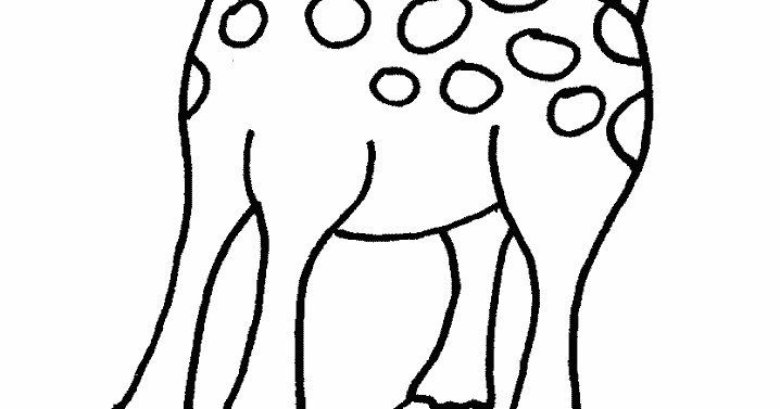 Coloring & Activity Pages: Cartoonish Giraffe Coloring Page