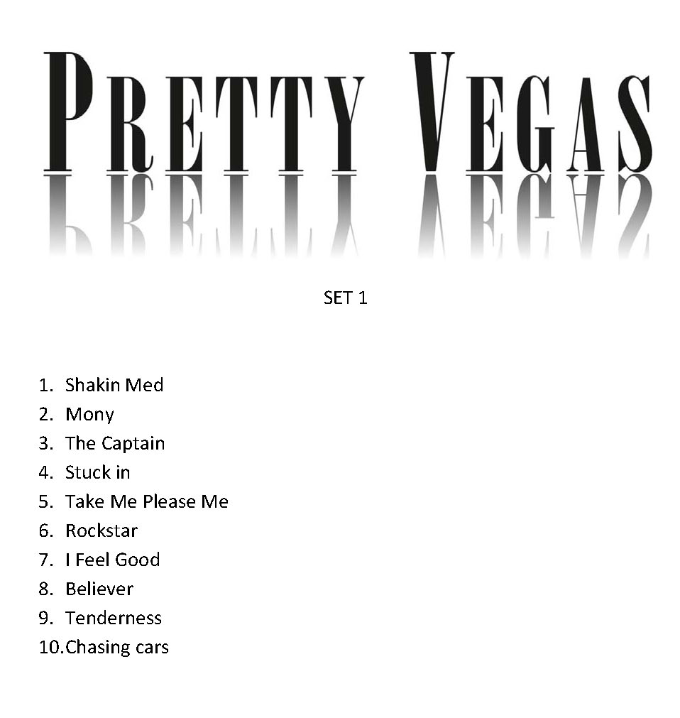 Sample Pretty Vegas Wedding Band Set List