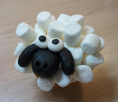 Oveja cupcake marshmallows