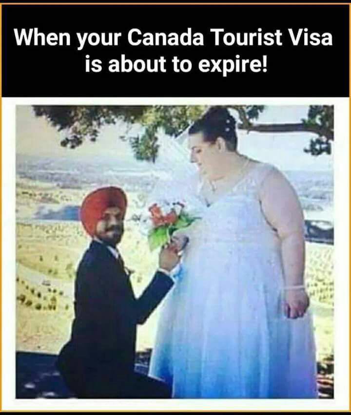 In lighter vein When Canada Visa about to expire