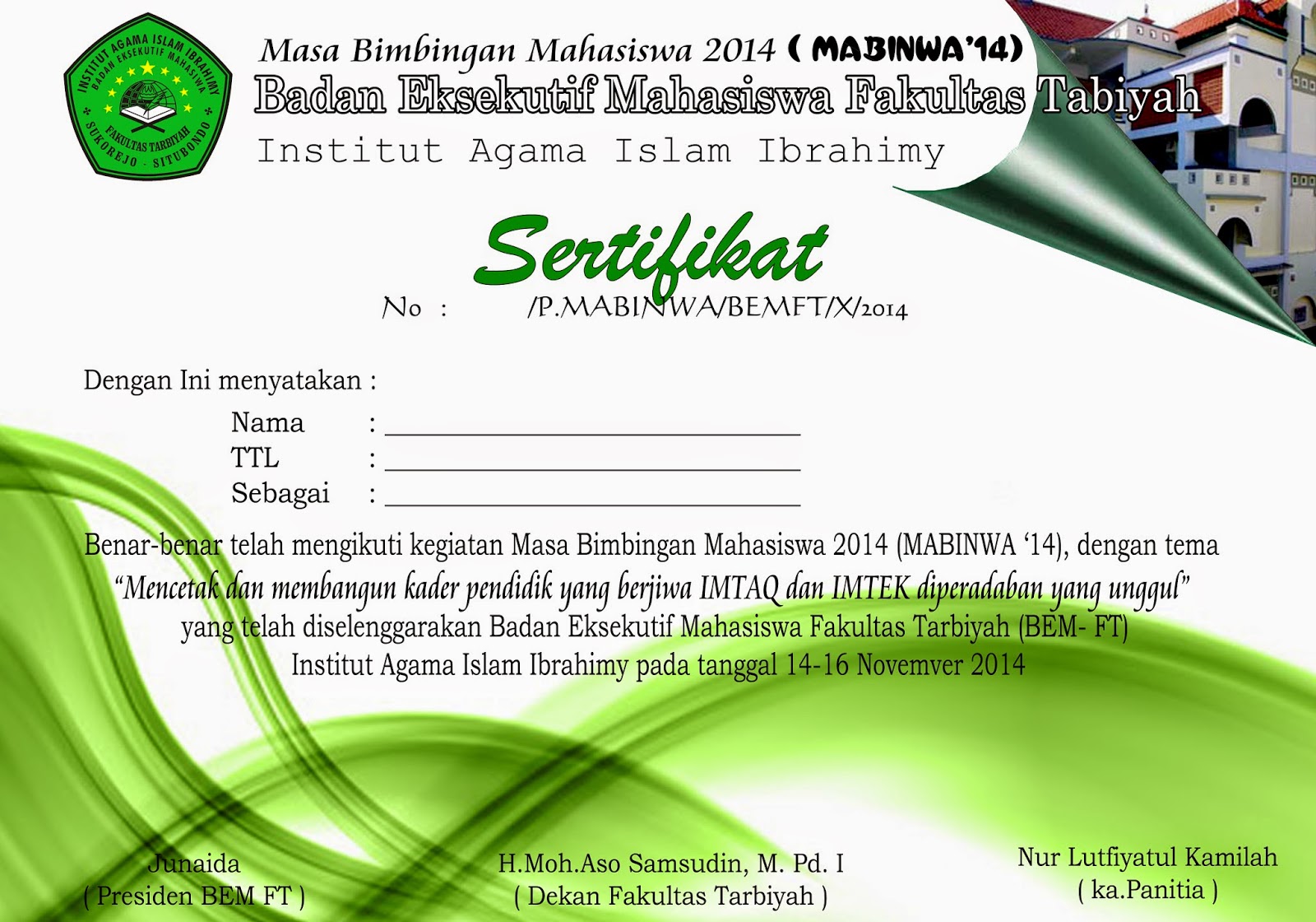 contoh sertifikat