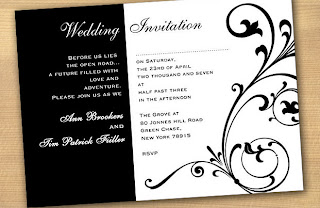 black and white wedding invitations3