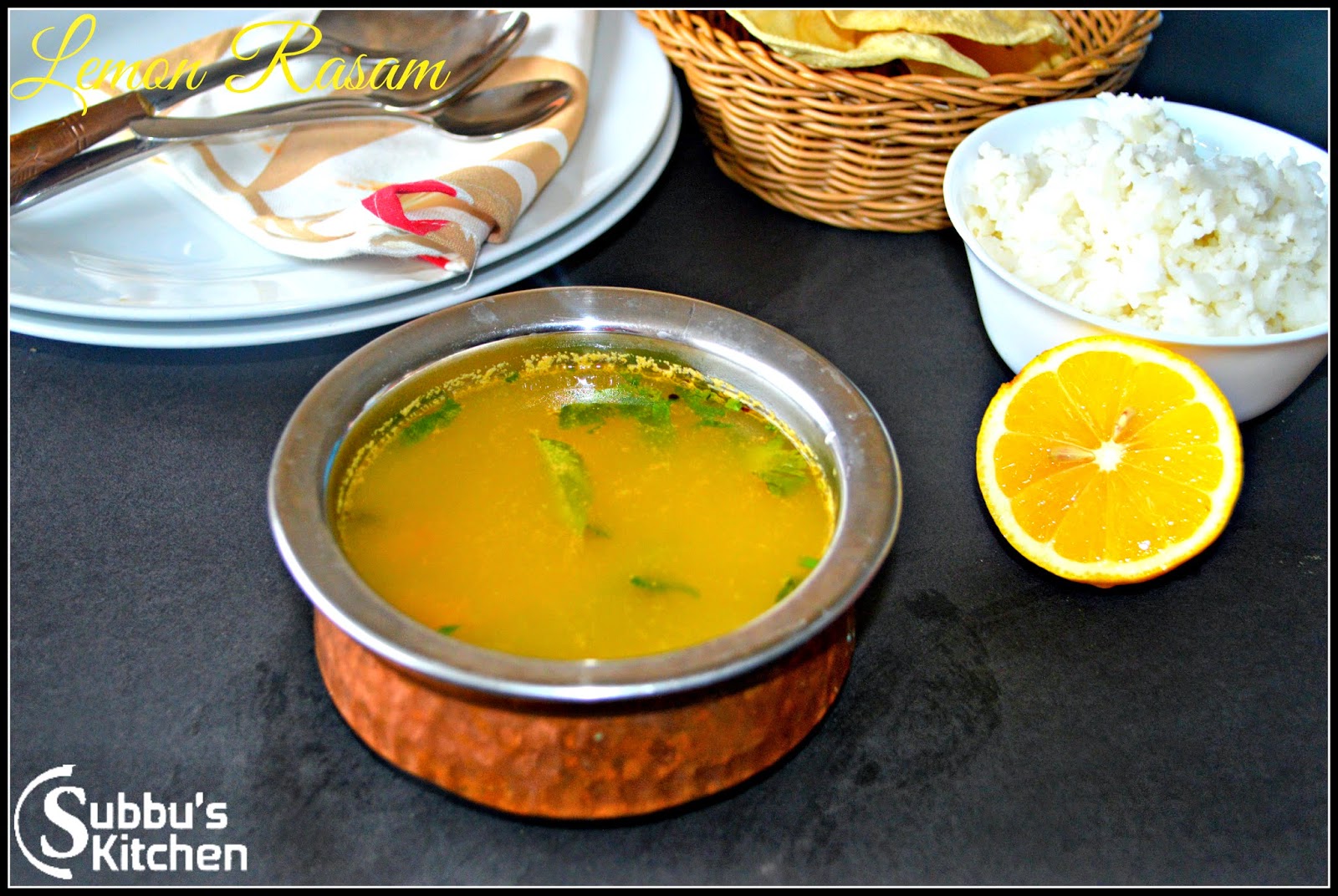 Lemon Rasam Subbus Kitchen