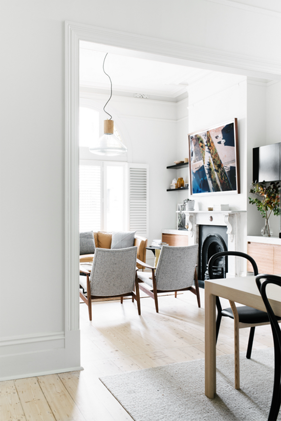 Contemporary home with scandinavian vibes. Design by Fiona Lynch. Styling by Marsha Golemac. Photos by Brooke Holm