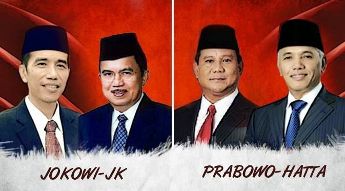 Joko Widodo (Jokowi) dan Jusuf Kalla (JK) - Prabowo Subianto dan Hatta Rajasa