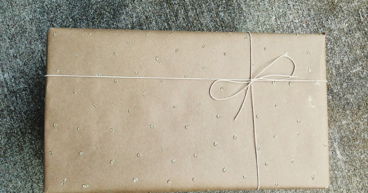 One Fine Pine DIY GLITTER DOT WRAPPING PAPER