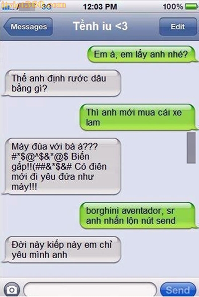Tin nhắn hài hước vô đối với hình ảnh vui