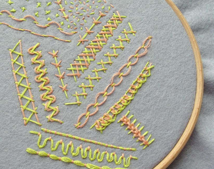 Bugs and fishes by lupin more new embroidery stitches