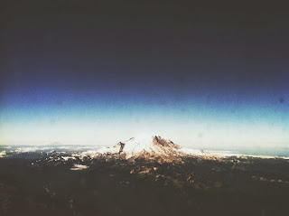 Mt. Rainier from the plane; I chose window on purpose suckas