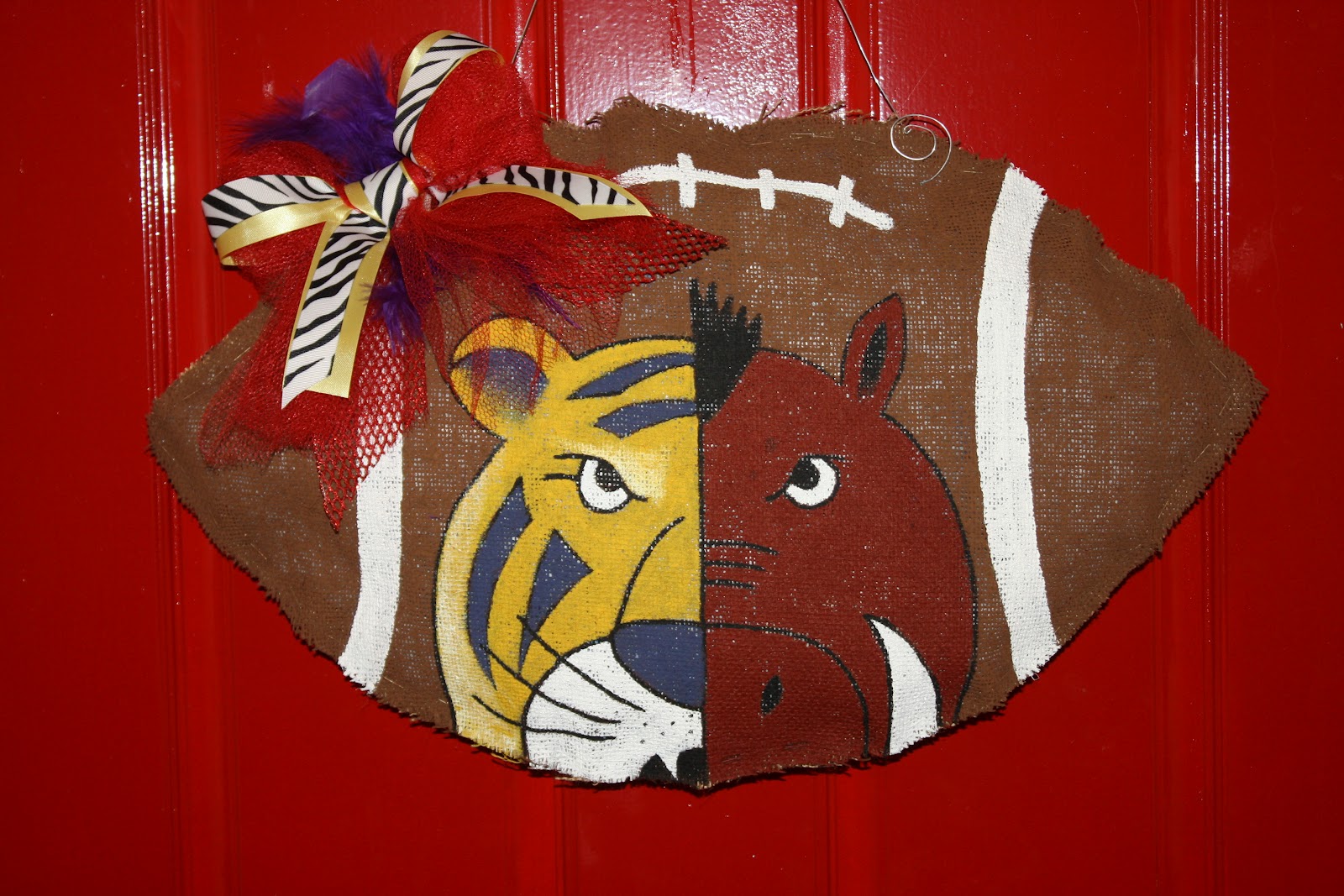 Craftin' Scrappin' Happy! Get Crafty! Burlap Football Door/Wall Hangers!