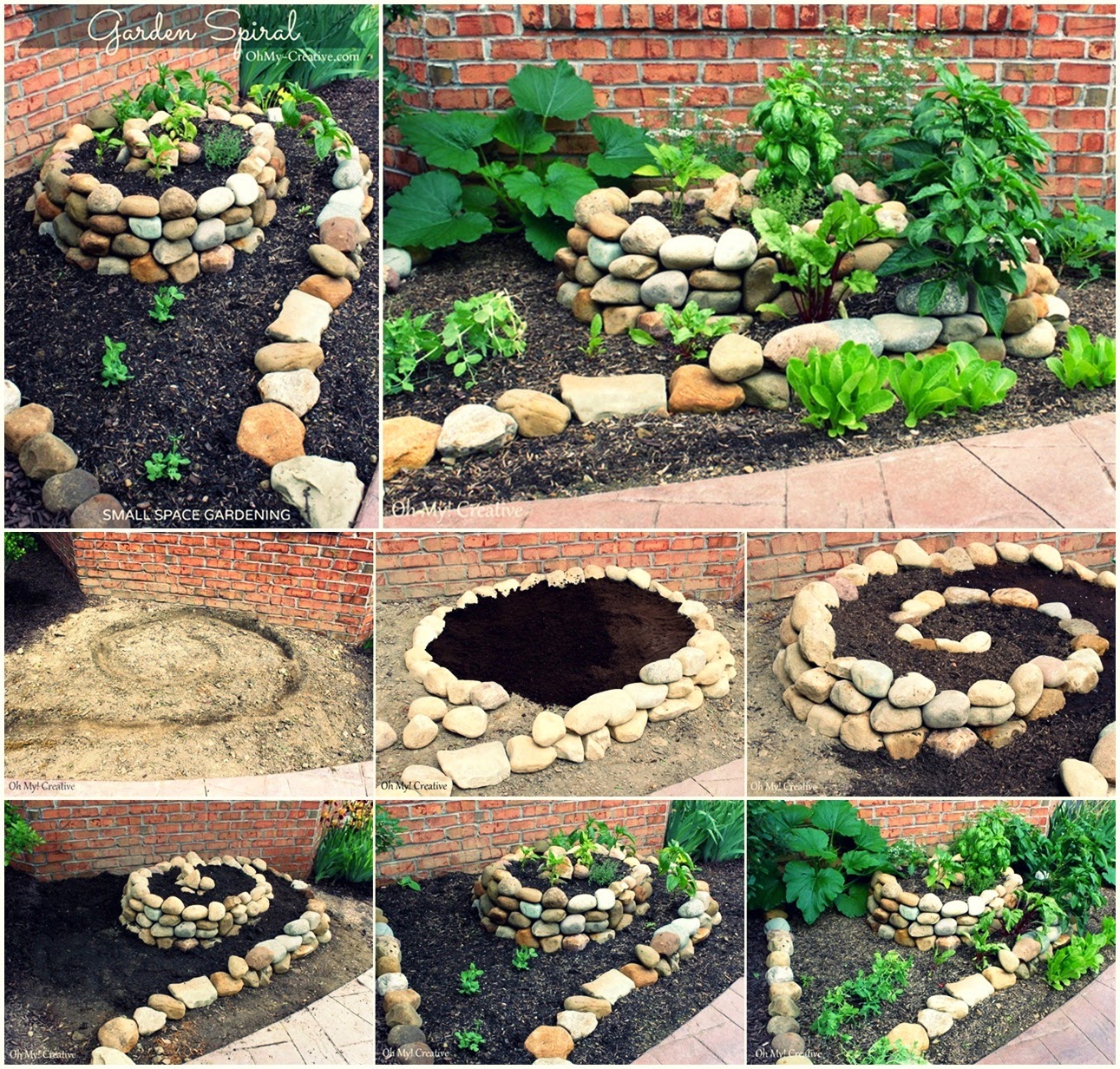 DIY Create a Small Vegetable Garden Using a Garden Spiral DIY Craft Projects