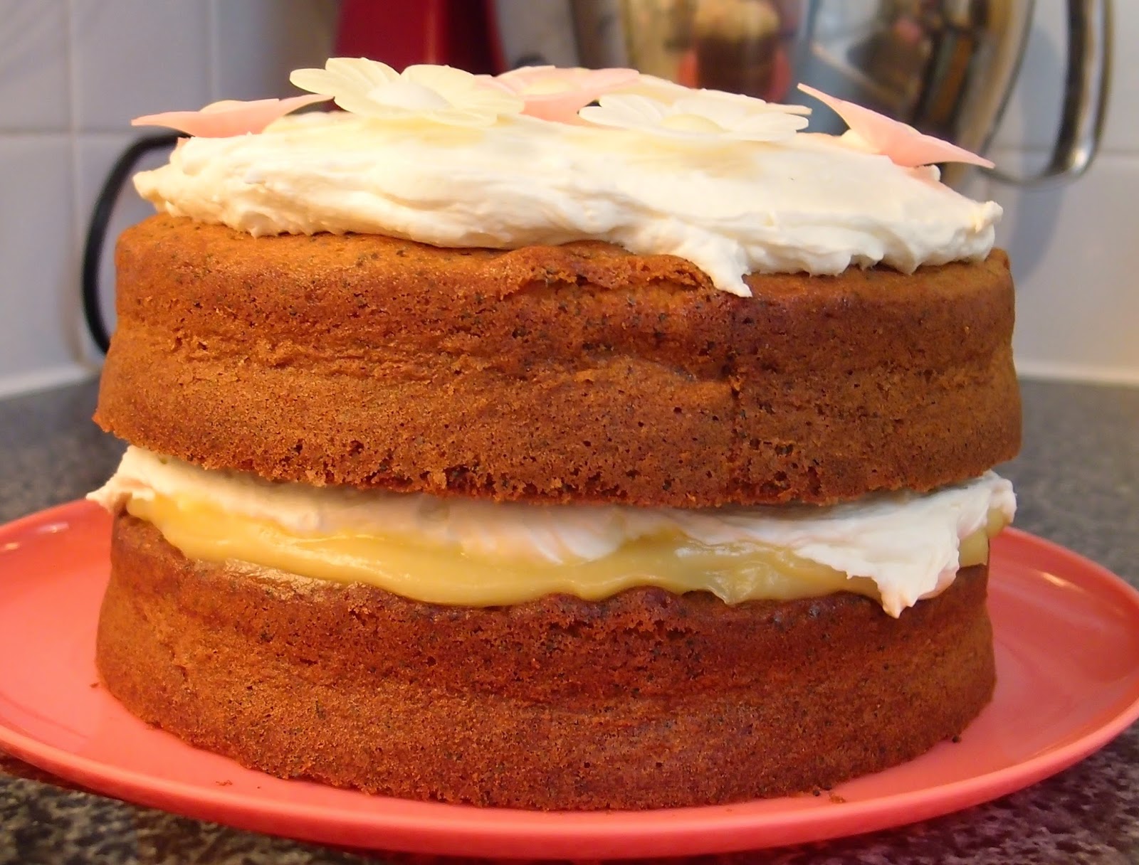 The Caked Crusader Honey and poppy seed cake with honey buttercream