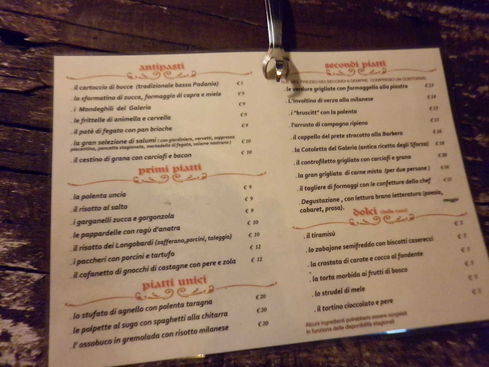 ristorante antica trattoria galeria