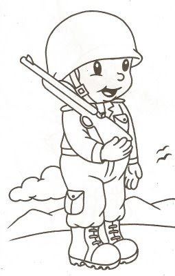 Dibujo de soldado para colorear ~ 4 Dibujo