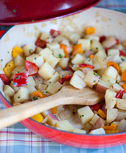 Potatoes O'Brien Heat Oven to 350