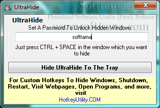 Screenshot software Portable UltraHide 7.0