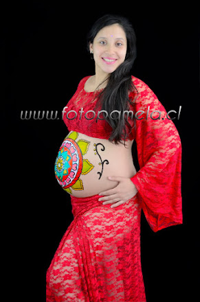 cuerpo panza pintada mandala embarazada chile
