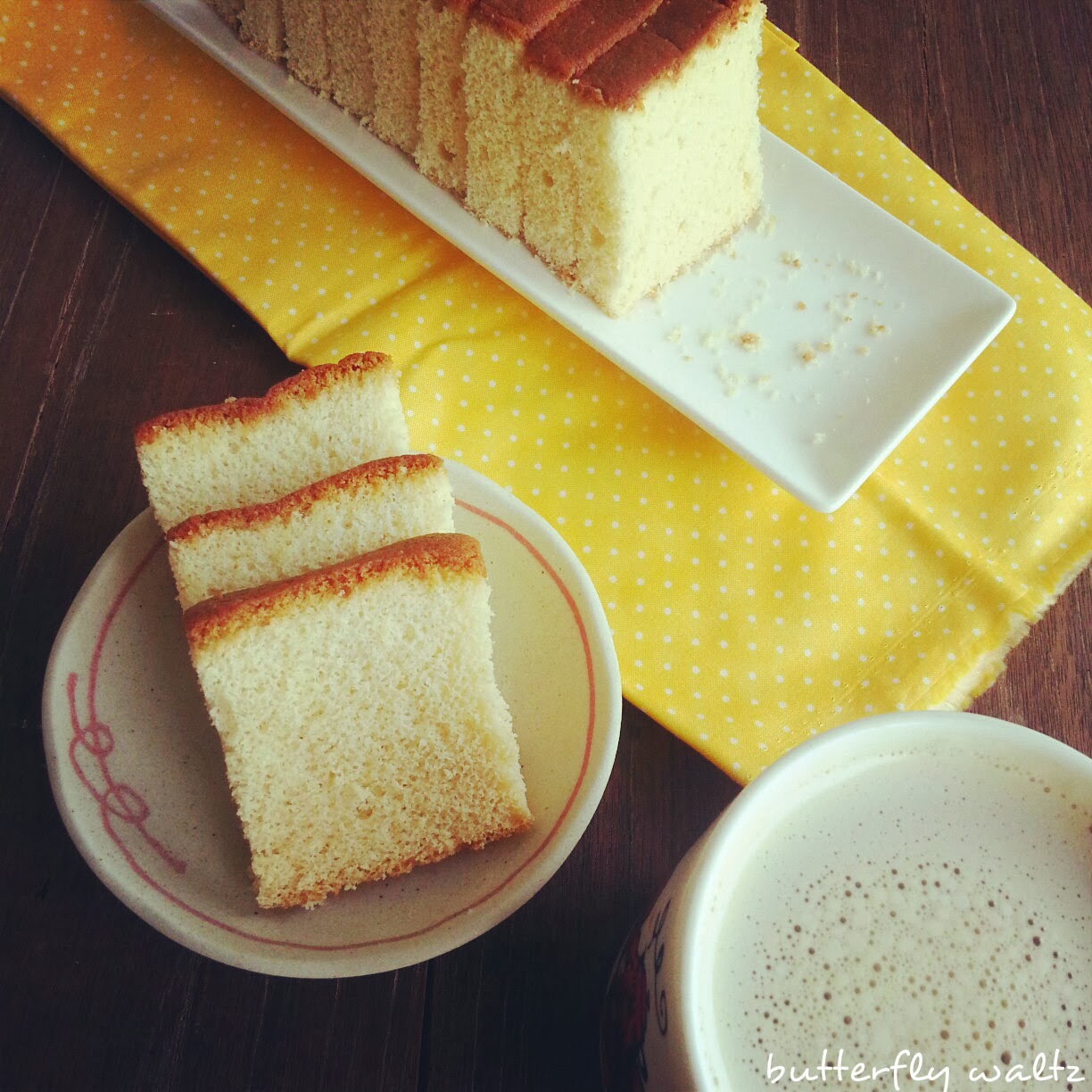 Waltzing butterflies A delicate castella cake