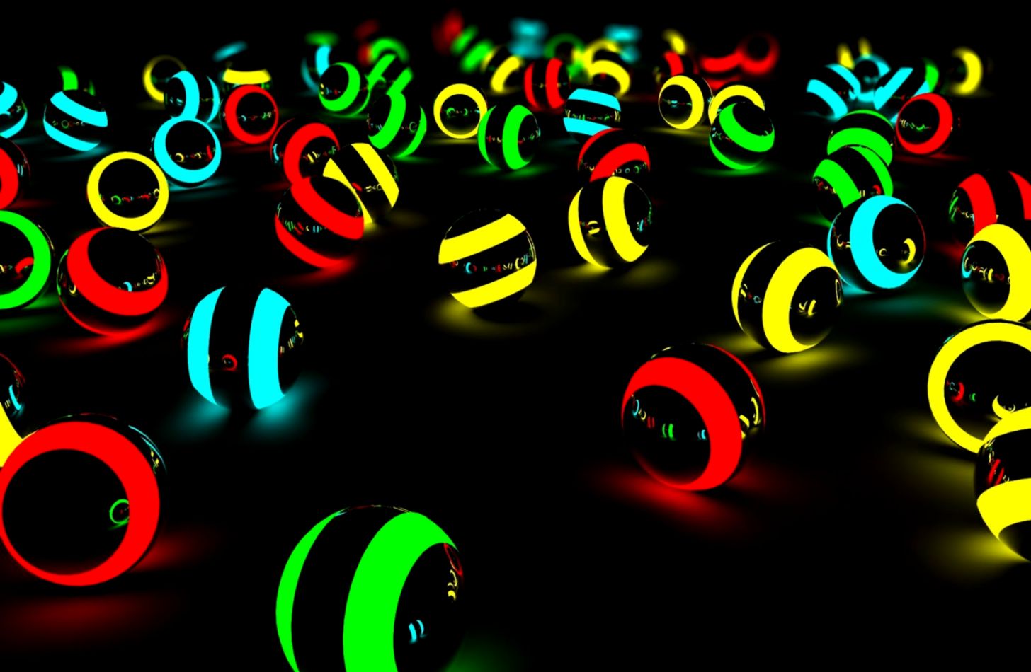 3D Glowing Balls Background 3D Glowing Balls Background