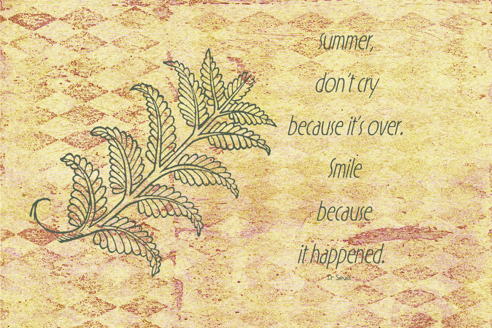 YARDEN COLLECTIONS: Summer Ending Quote