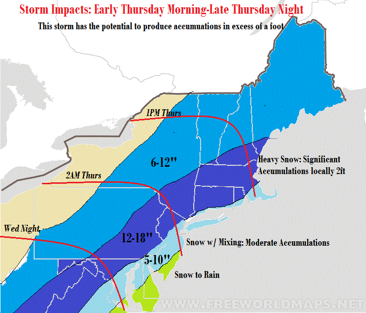 Snow Map East Coast Weather Willy's Weather: Major East Coast Storm To Effect Area Thursday