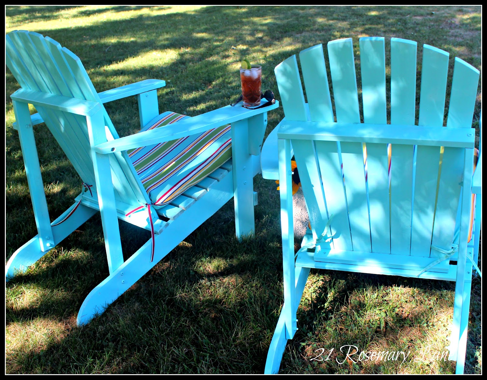 21 Rosemary Lane My Freshly Painted Adirondack Chairs