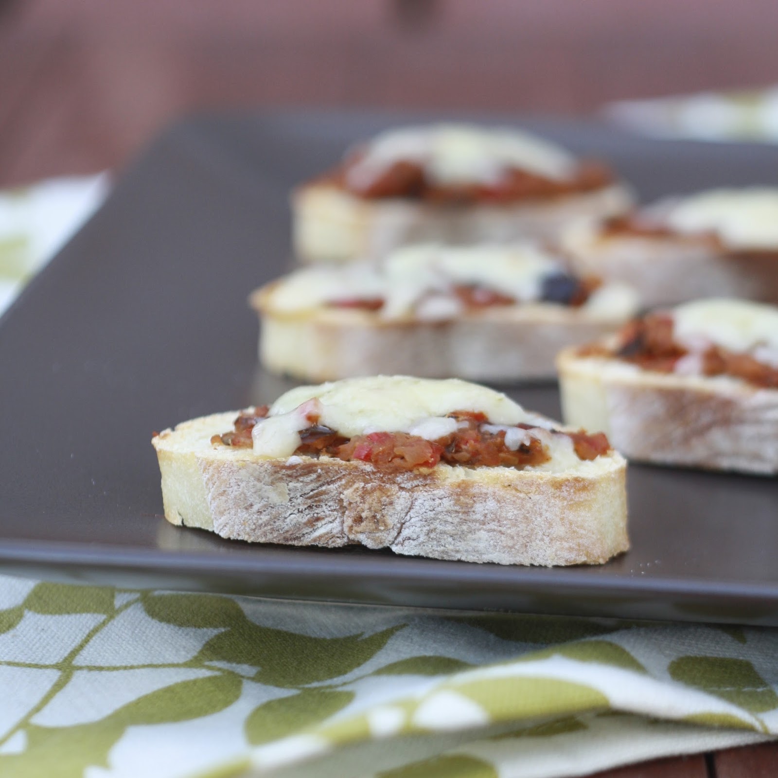Crostini with Roasted Vegetable Spread and Havarti | The Sweets Life