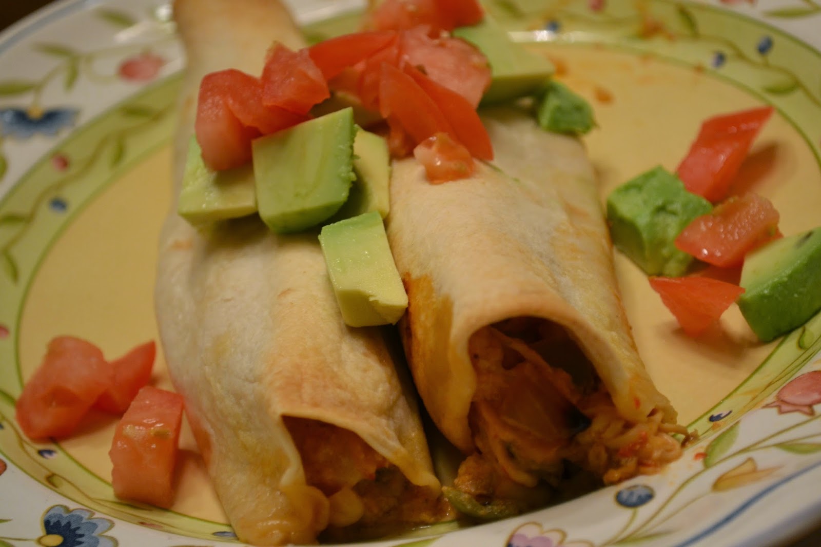 Baked Creamy Cheesy Chicken Flautas