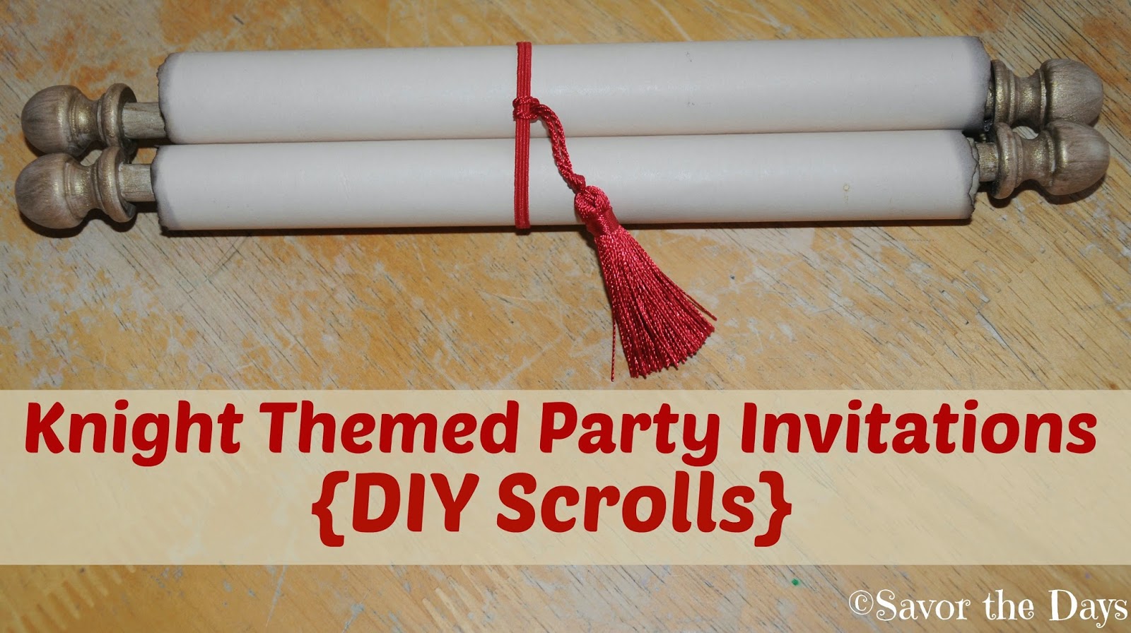 Knight themed party invitations {DIY Scrolls}