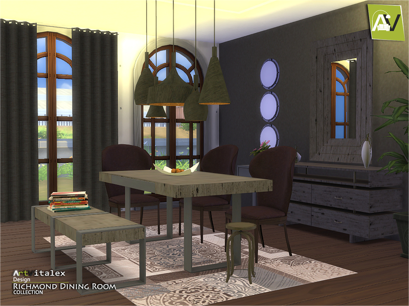Sims 4 CC's The Best Dining Room by ArtVitalex