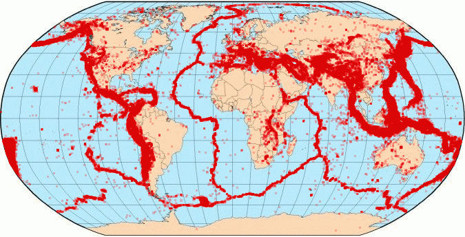 the seismac waves of an earthwuake