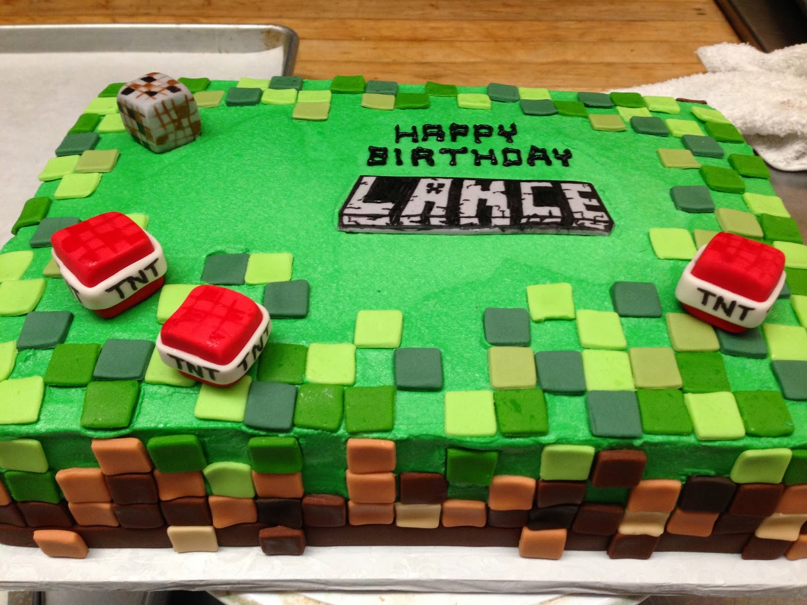 Buttercream Minecraft Cake images