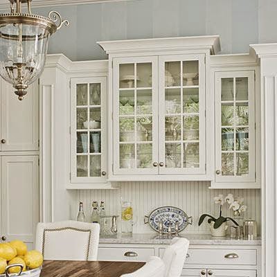 Traditional Kitchen Glass Cabinets