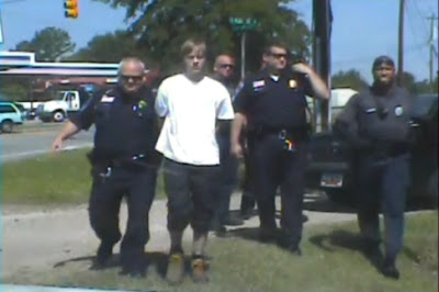 Dylann Roof's arrest caught on dashcam video.