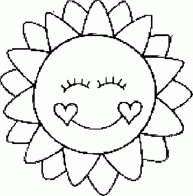 Desenhos para Pintar: Desenhos de Sol para Colorir
