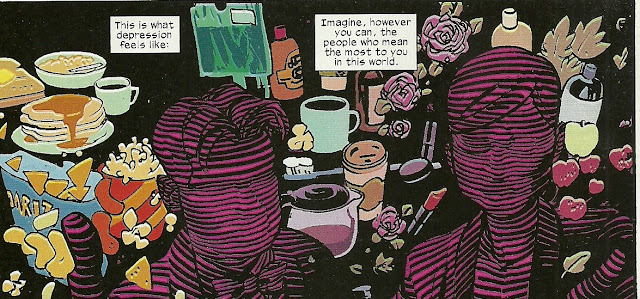 A Section Of The Issues First Panel Showing How Matthew Wilson Subtly Suggests World Growing Darker Colder By Progressively Less Intense Colours A Section Of The Issues First Panel Showing How Matthew Wilson Subtly Suggests World Growing Darker Colder By Progressively Less Intense Colours