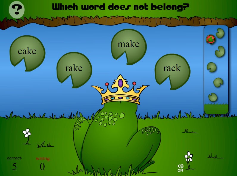 Learning Phonics Magic E Frog game