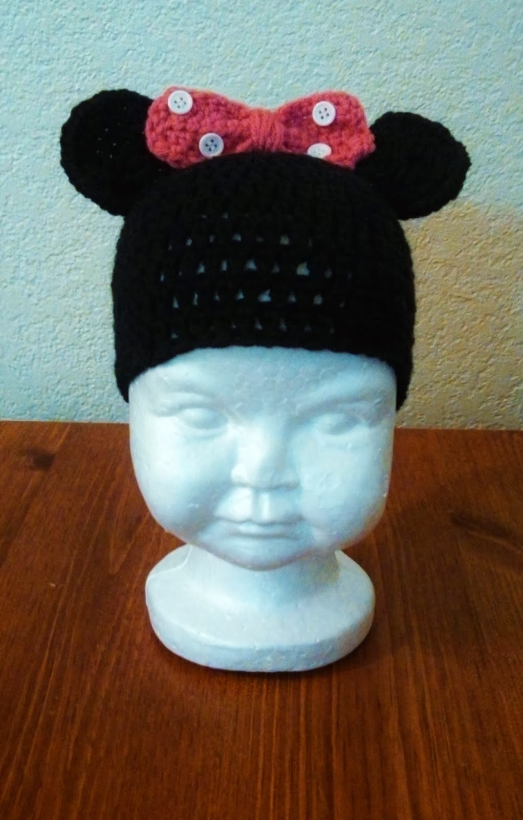 Butterfly's Creations Mickey Mouse & Minnie Mouse Beanies