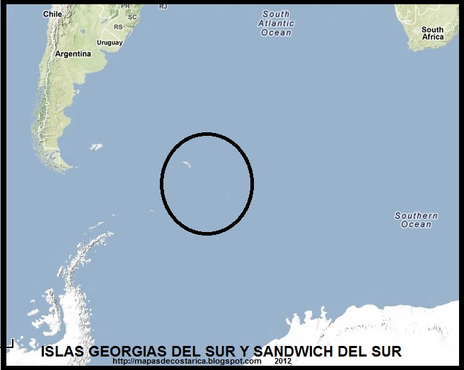 MAPAS DE ISLAS DEL SUR Y SANDWICH DEL SUR , Dependencia de America del Sur