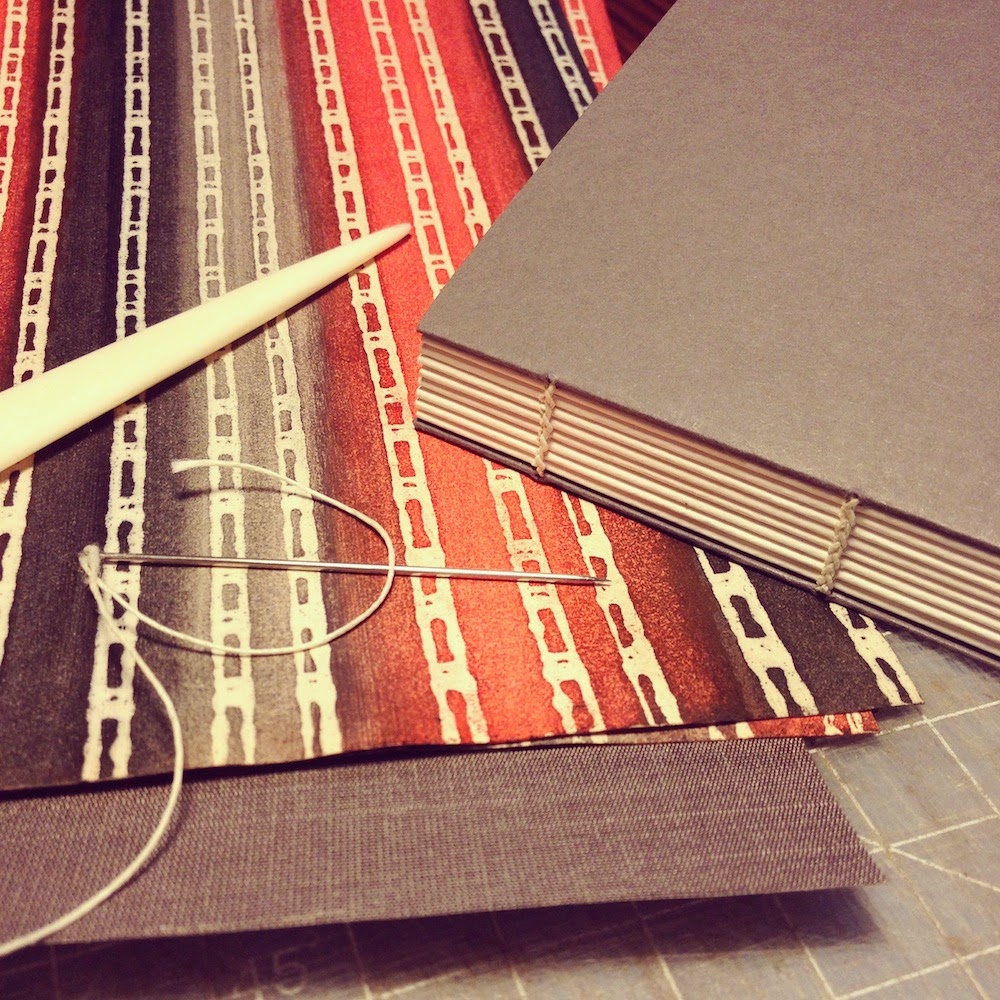 wishi washi studio Drum Leaf Binding/Sewn Boards Binding with Rhiannon