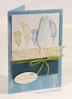 Osterkarte, Fine Feathers, Stampin up