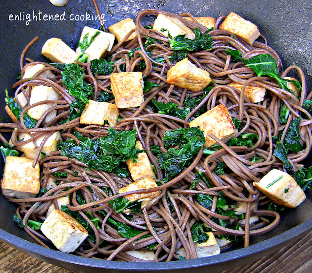 Kale, Tofu, and Soba Noodle StirFry {vegan + glutenfree}