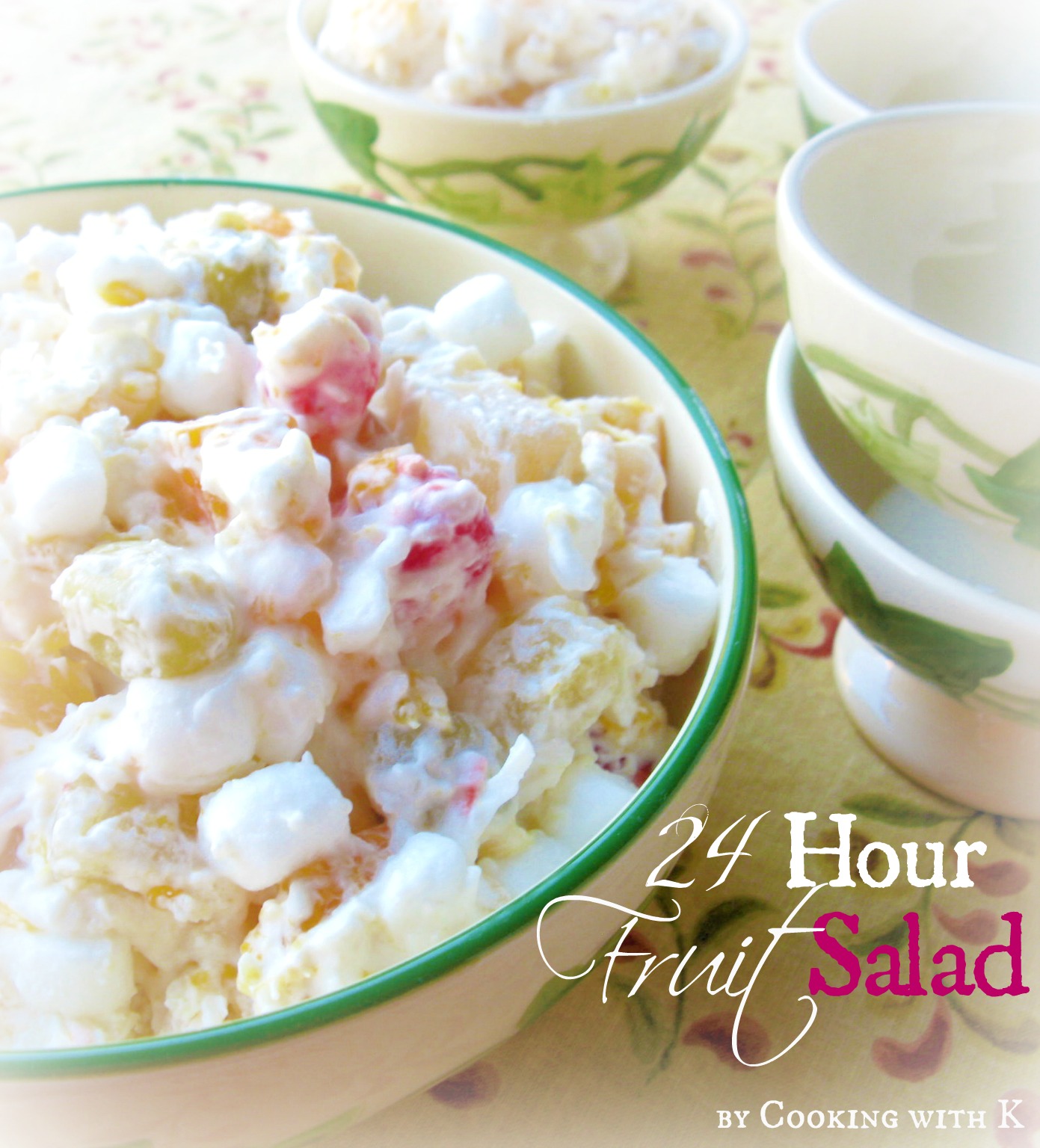 24 hour fruit salad with marshmallows and sour cream