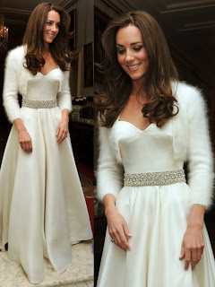 Kate Middleton in her second wedding dress