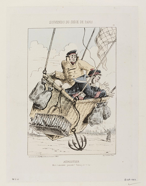 Antique Rare 1871 French Political Satire Cartoon Caricature 
