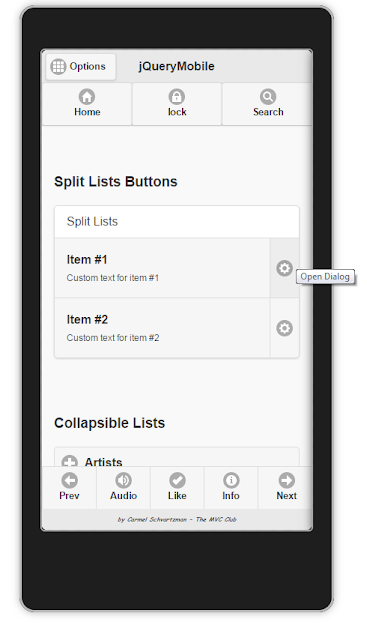 jQueryMobile Collapsible Filterable List with Search        