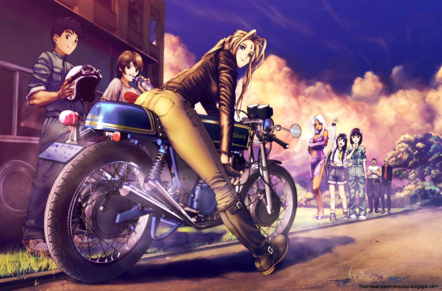 Anime Boy and Girl On Bike Anime Boy and Girl On Bike