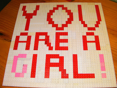 lego writing you are a girl funny trolling kid