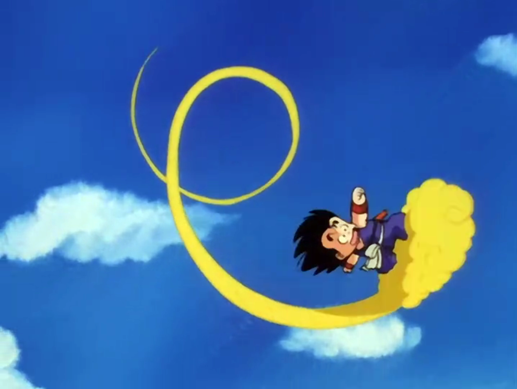 Diario de Dragon Ball 58. Goku sabe manejar la nube.