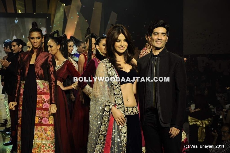 Priyanka Chopra in Manish Malhotra Dress1 - Priyanka Chopra Ramp Walk in Hot Dress by Manish Malhotra